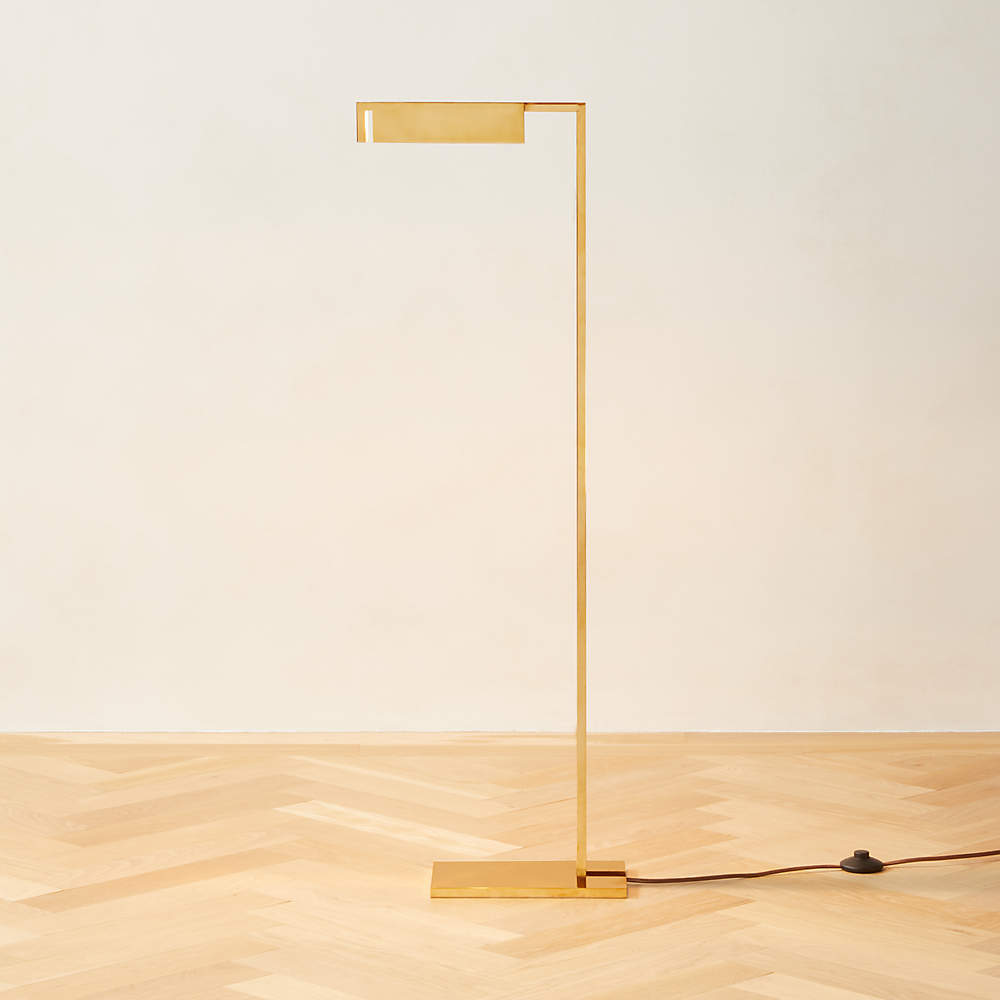 Marceau Polished Brass Modern Floor Lamp