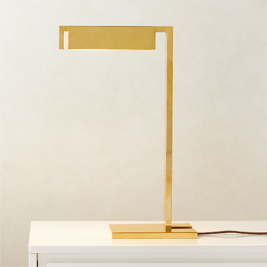 Wilde Polished Brass Task Table Lamp