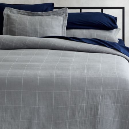 Wilfred Grey Duvet Cover Cb2