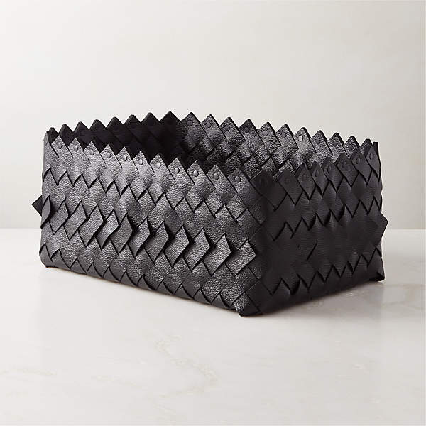 Leather-trimmed Storage Basket - Multi Sizes – Kaaterskill Market