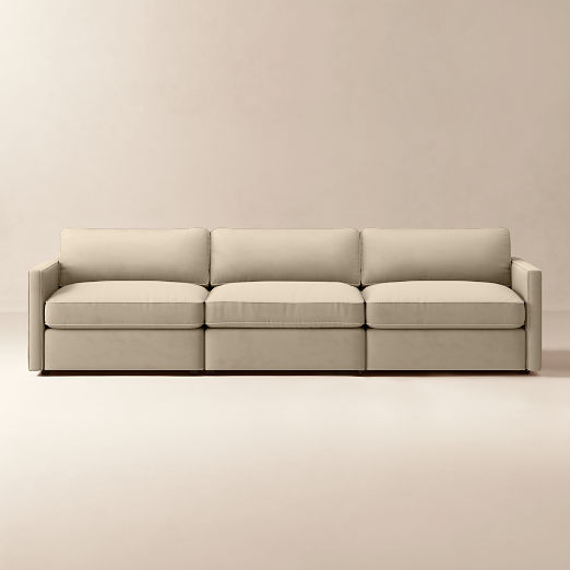 Winona 3-Piece Taupe Performance Velvet Sectional Sofa