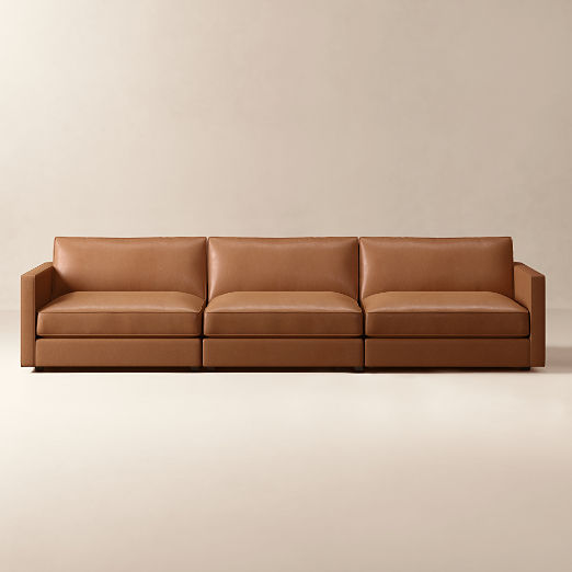 Winona 3-Piece Leather Sectional Sofa