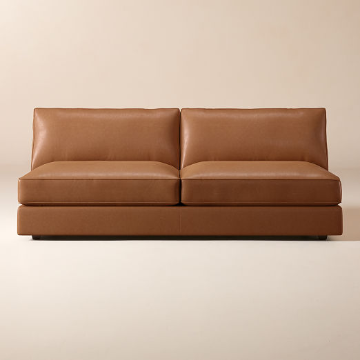 Winona Leather Armless Loveseat