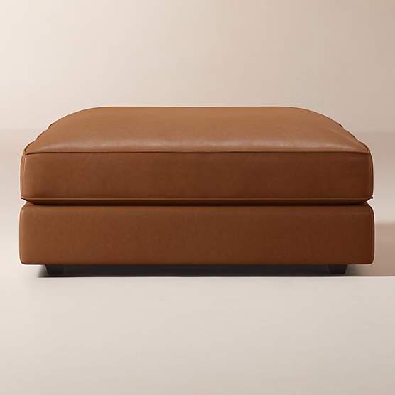 Winona Leather Ottoman