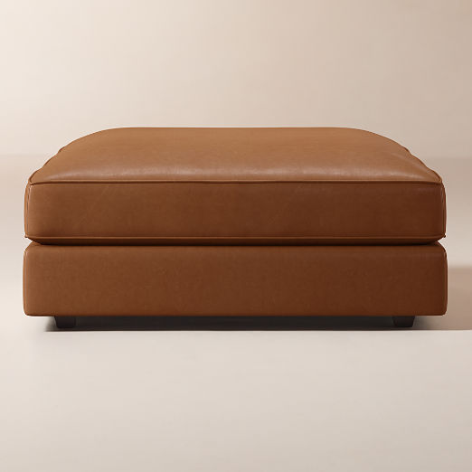 Winona Leather Ottoman