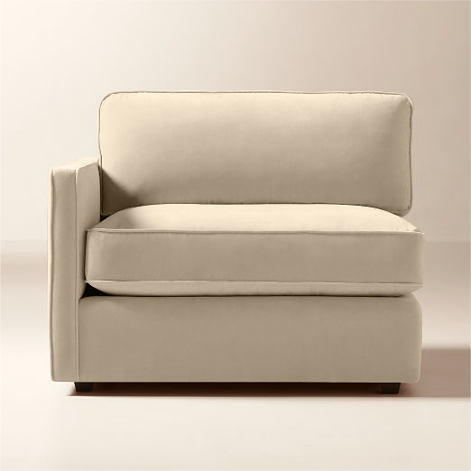 Winona Taupe Performance Velvet Left-Arm Chair