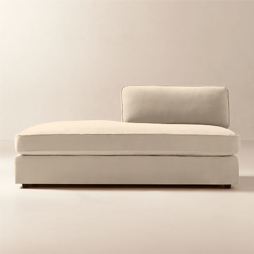 Winona Taupe Performance Velvet Left-Arm Bumper