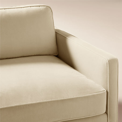 Winona Taupe Performance Velvet Right-Arm Chair