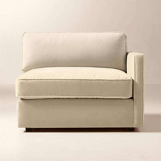 Winona Taupe Performance Velvet Right-Arm Chair