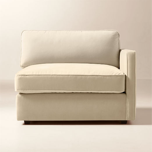 Winona Taupe Performance Velvet Right-Arm Chair