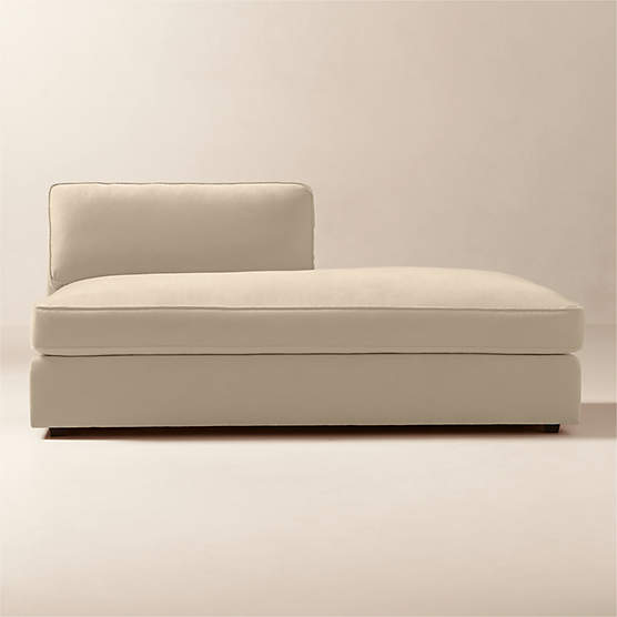 Winona Taupe Performance Velvet Right-Arm Bumper