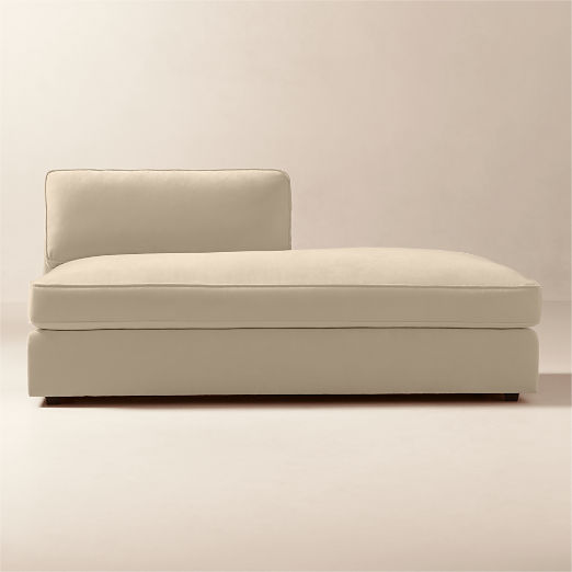 Winona Taupe Performance Velvet Right-Arm Bumper