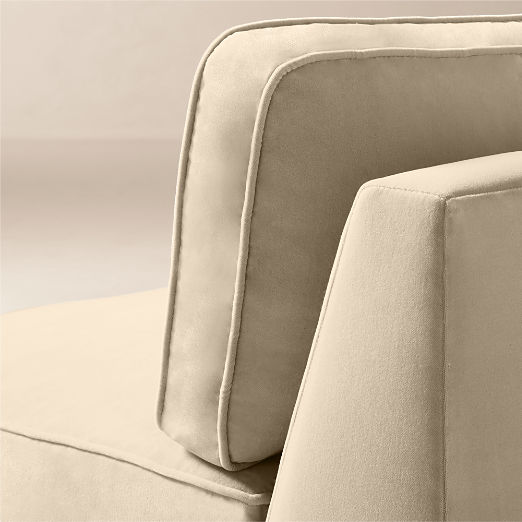 Winona Taupe Performance Velvet Armless Chair