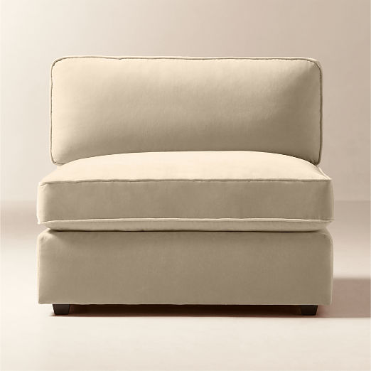 Winona Taupe Performance Velvet Armless Chair