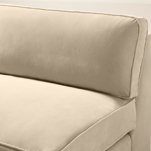 Winona Taupe Performance Velvet Armless Loveseat