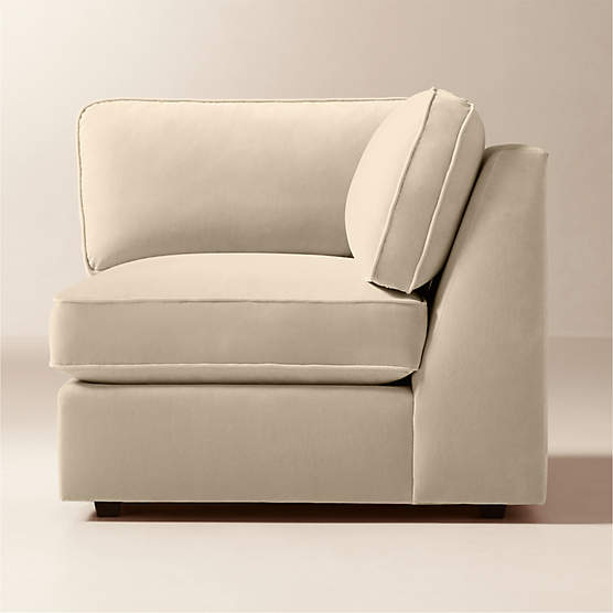 Winona Taupe Performance Velvet Corner Chair