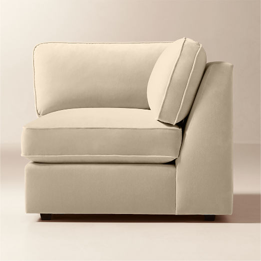 Winona Taupe Performance Velvet Corner Chair