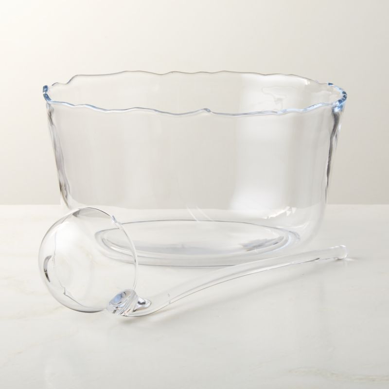 Winry Clear Glass Punch Bowl Set of 2 - image 0 of 3