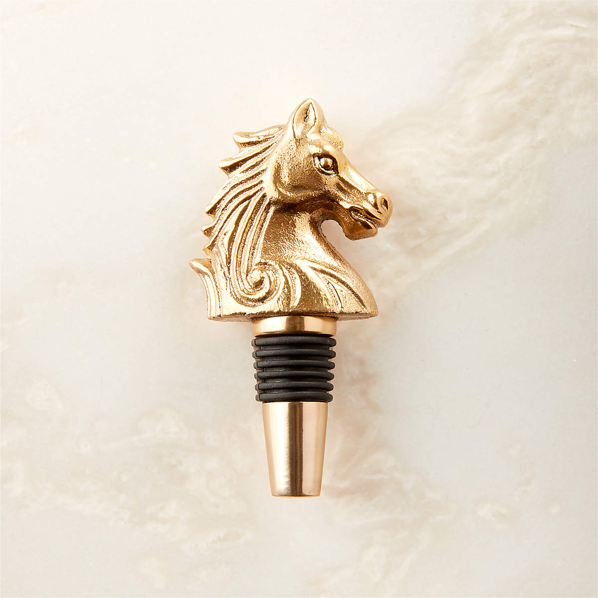 Winthrop Modern Hourse Bottle Stopper + Reviews CB2