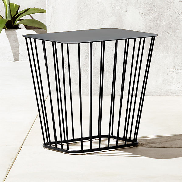 Black Wire Side Table Cb2