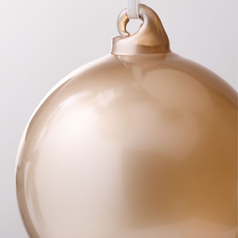 Winter White Luster Round 3.25" Christmas Tree Ornament Set of 18 - image 2 of 3