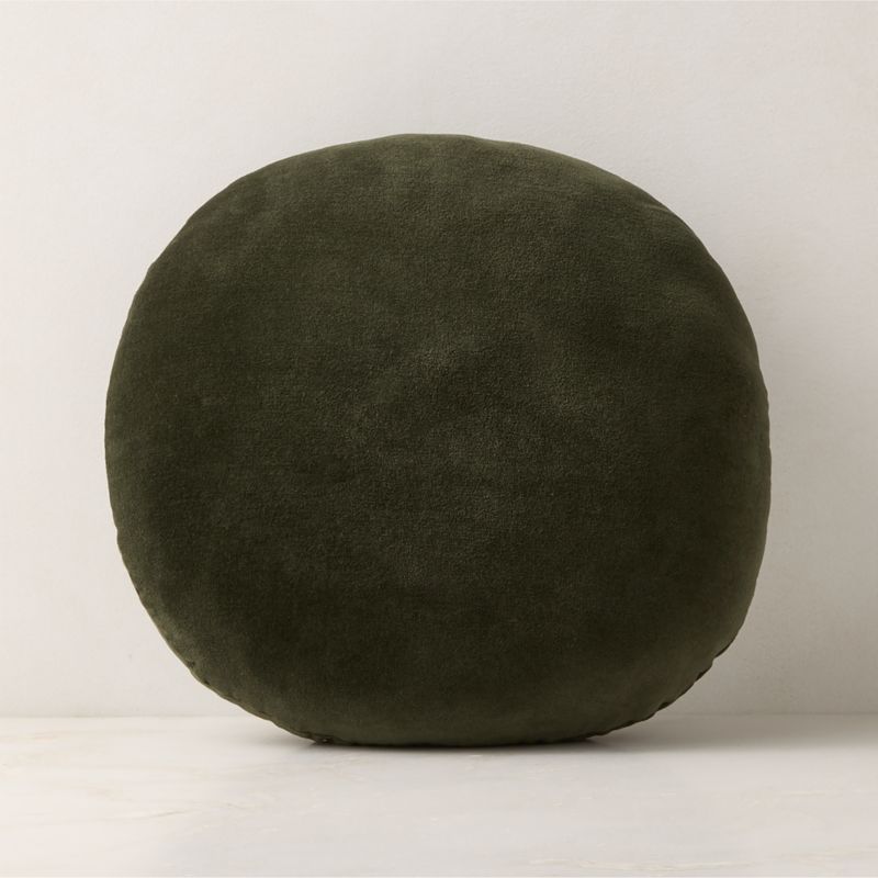 Winter Peony Embroidered Green Velvet Throw Pillow 18" - image 2 of 3
