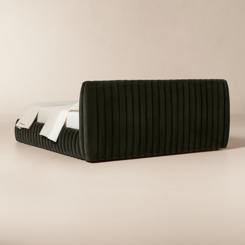 Wolcott Channeled Mink Velvet King Bed - image 4 of 9