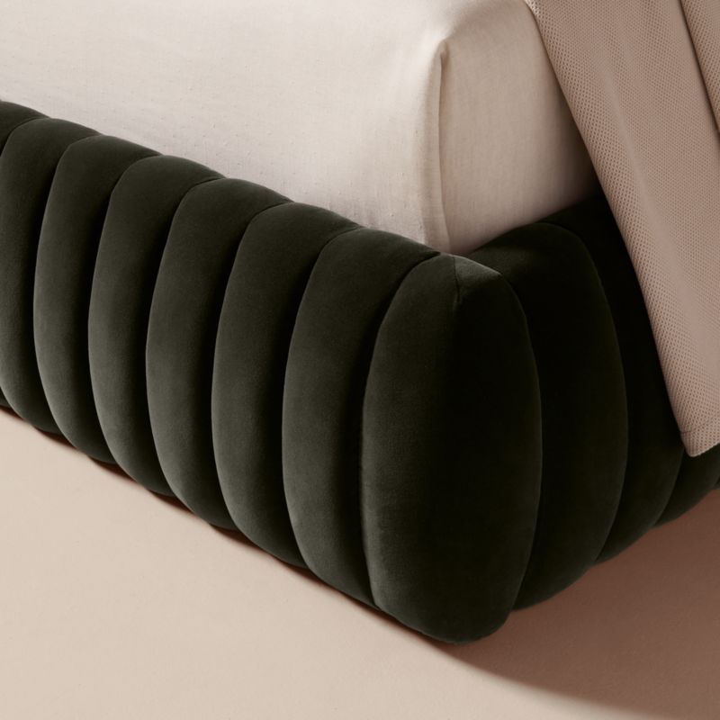 Wolcott Channeled Mink Velvet King Bed - image 5 of 7