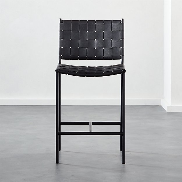 Afia woven counter stool black hotsell