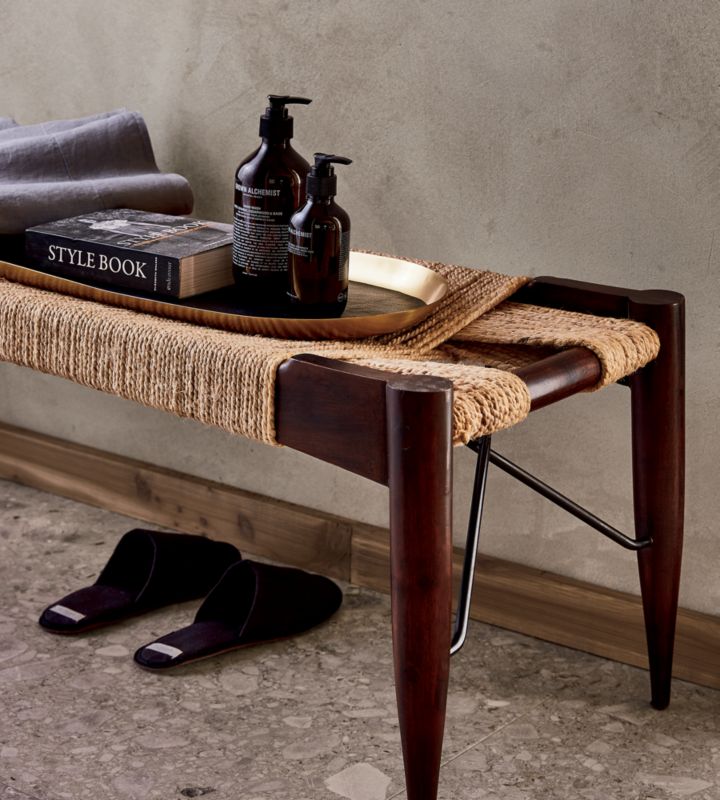 Wrap Large Natural Bench | CB2