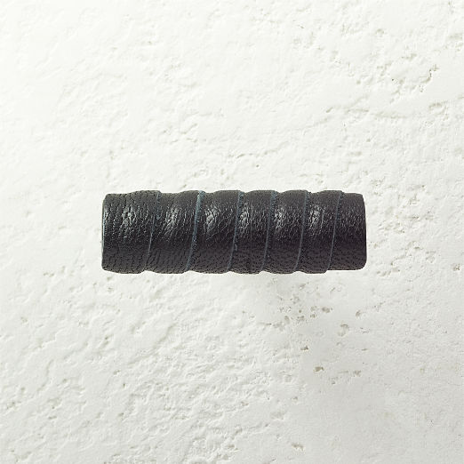 Black Wrapped Black Leather Knob