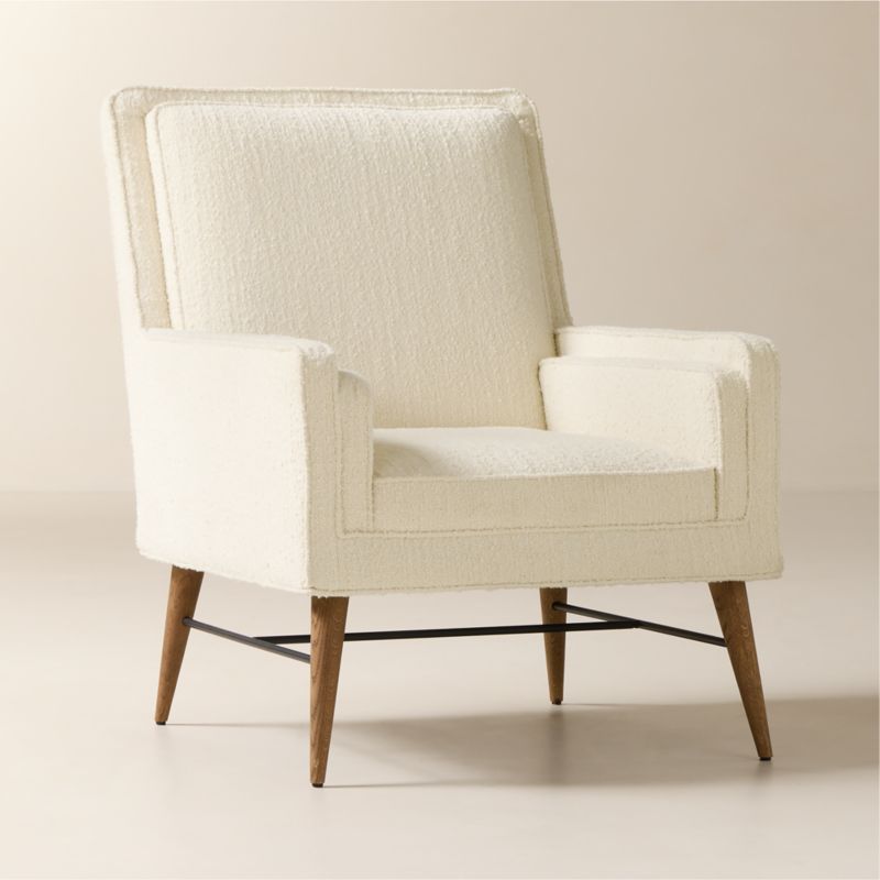 Irwin White Boucle Accent Chair Model 5012 by Paul McCobb - image 2 of 7