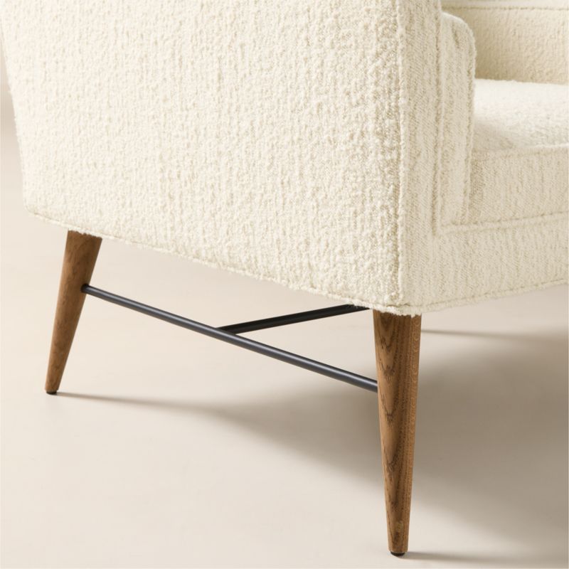 Irwin White Boucle Accent Chair Model 5012 by Paul McCobb - image 5 of 7