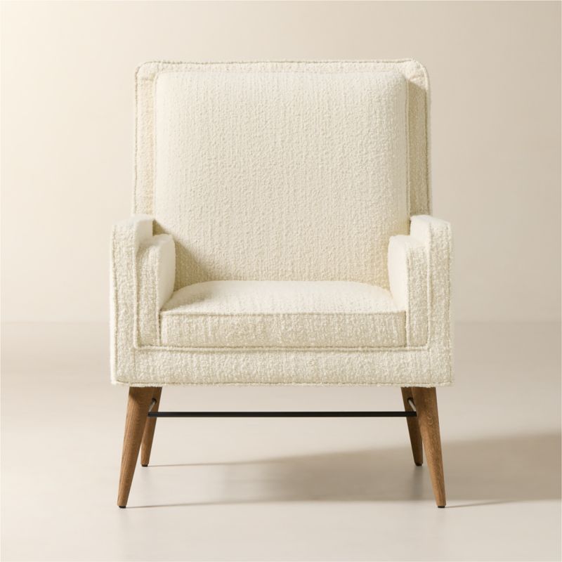 Irwin White Boucle Accent Chair Model 5012 by Paul McCobb - image 0 of 7