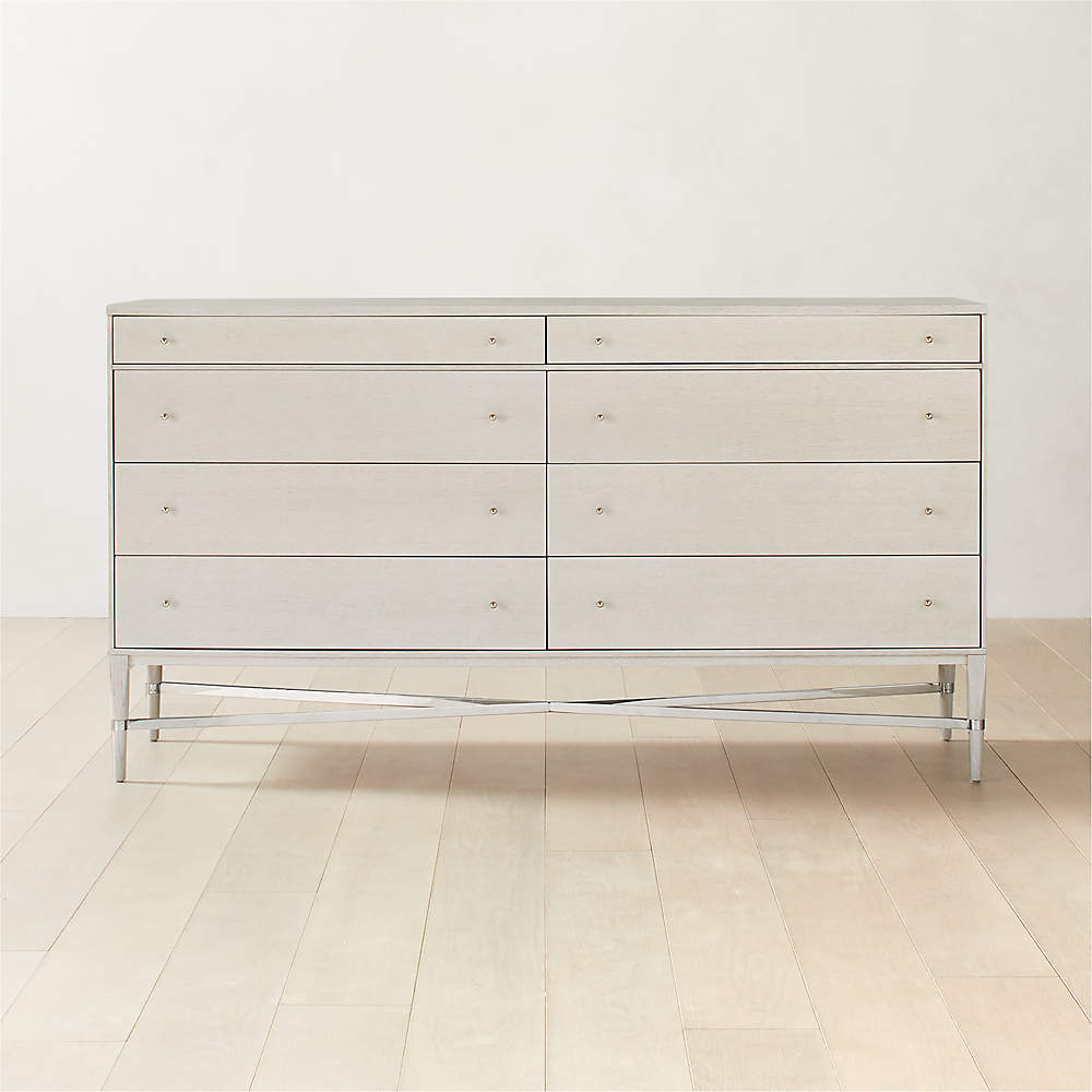 Connoisseur White Wide Dresser Model 1006 by Paul McCobb