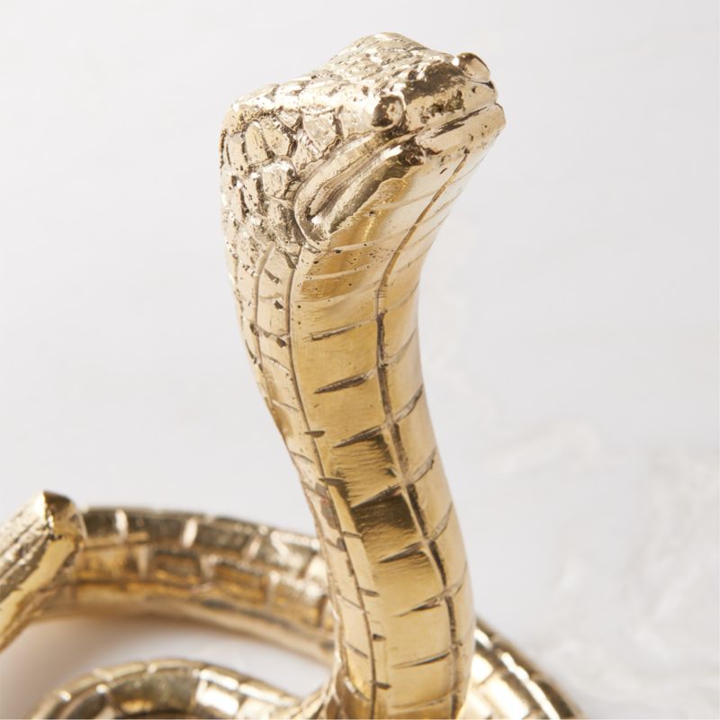 Wyatt Brass Snake Bookend/Doorstop - image 3 of 4