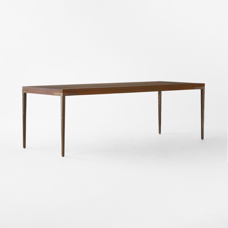 Wyler 90" Rectangular Acacia Wood and Cast Metal Dining Table - image 5 of 9