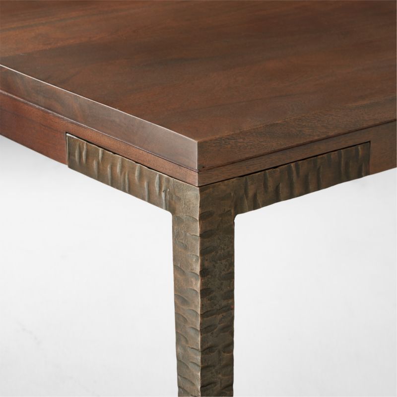 Wyler 90" Rectangular Acacia Wood and Cast Metal Dining Table - image 7 of 9