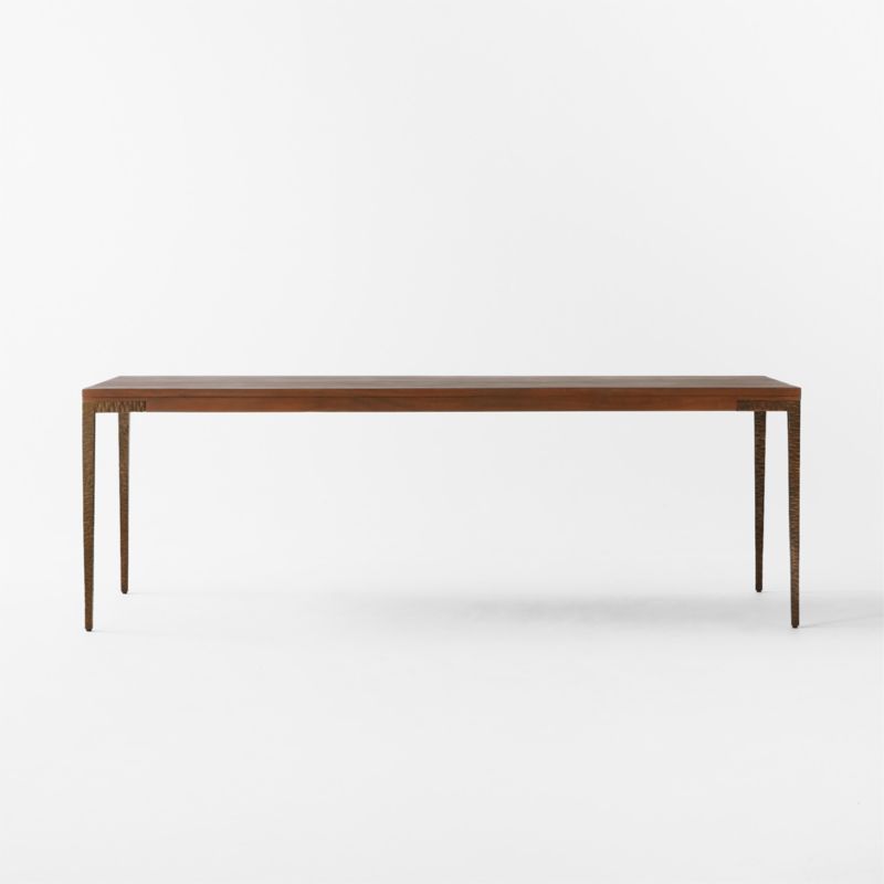 Wyler 90" Rectangular Acacia Wood and Cast Metal Dining Table - image 4 of 9