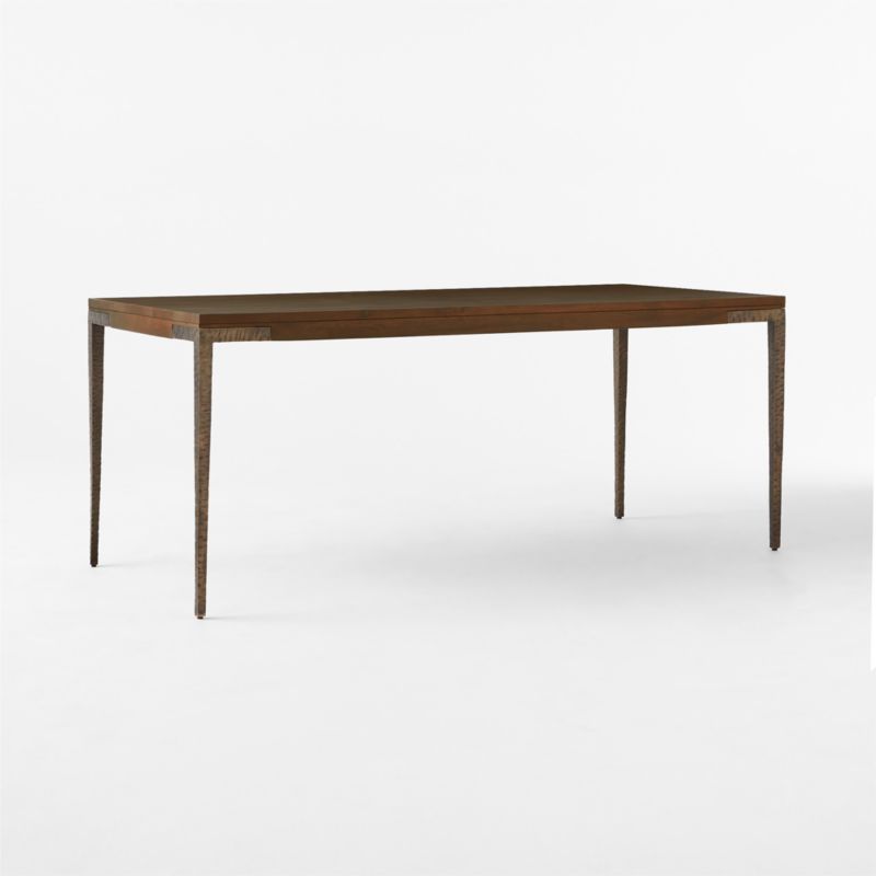 Wyler 72" Rectangular Acacia Wood and Cast Metal Dining Table - image 5 of 9