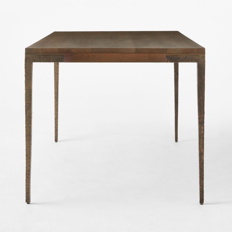 Wyler 72" Rectangular Acacia Wood and Cast Metal Dining Table - image 6 of 9