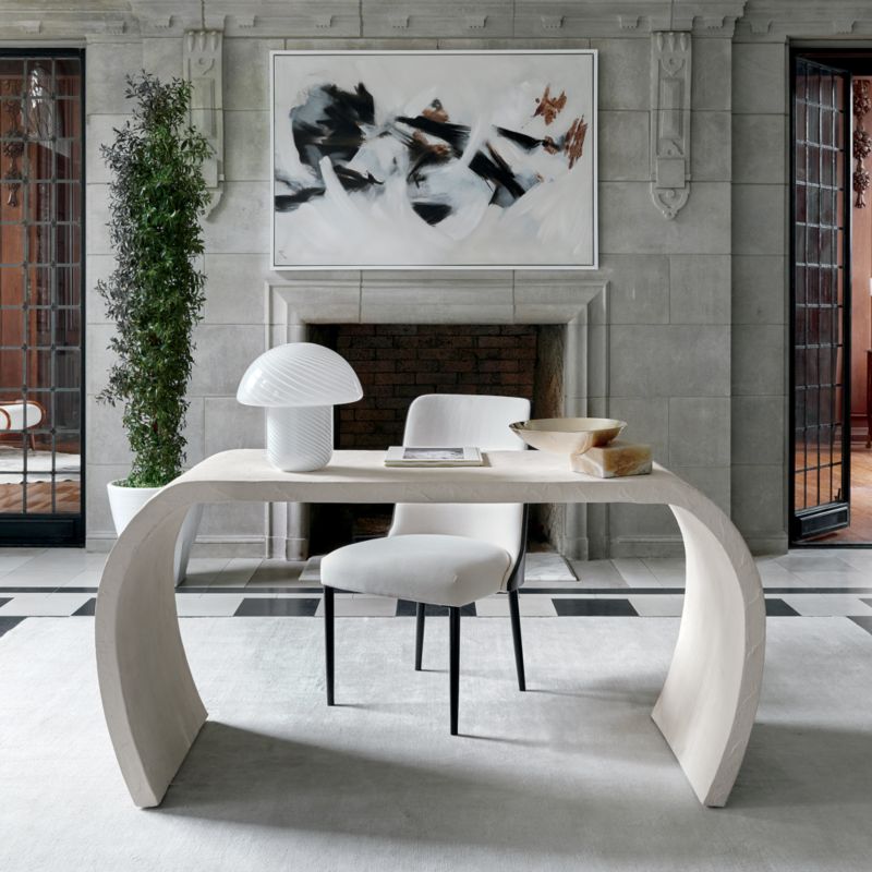 Wynn Ivory Concrete Desk