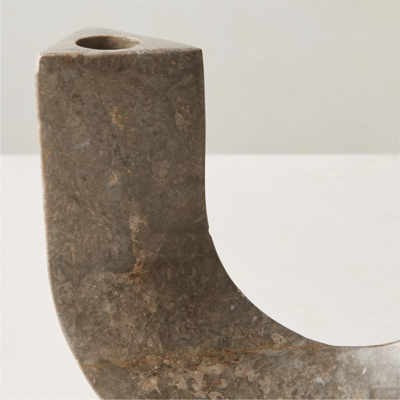 Xavier Grey Marble Taper Candle Holder - image 2 of 6