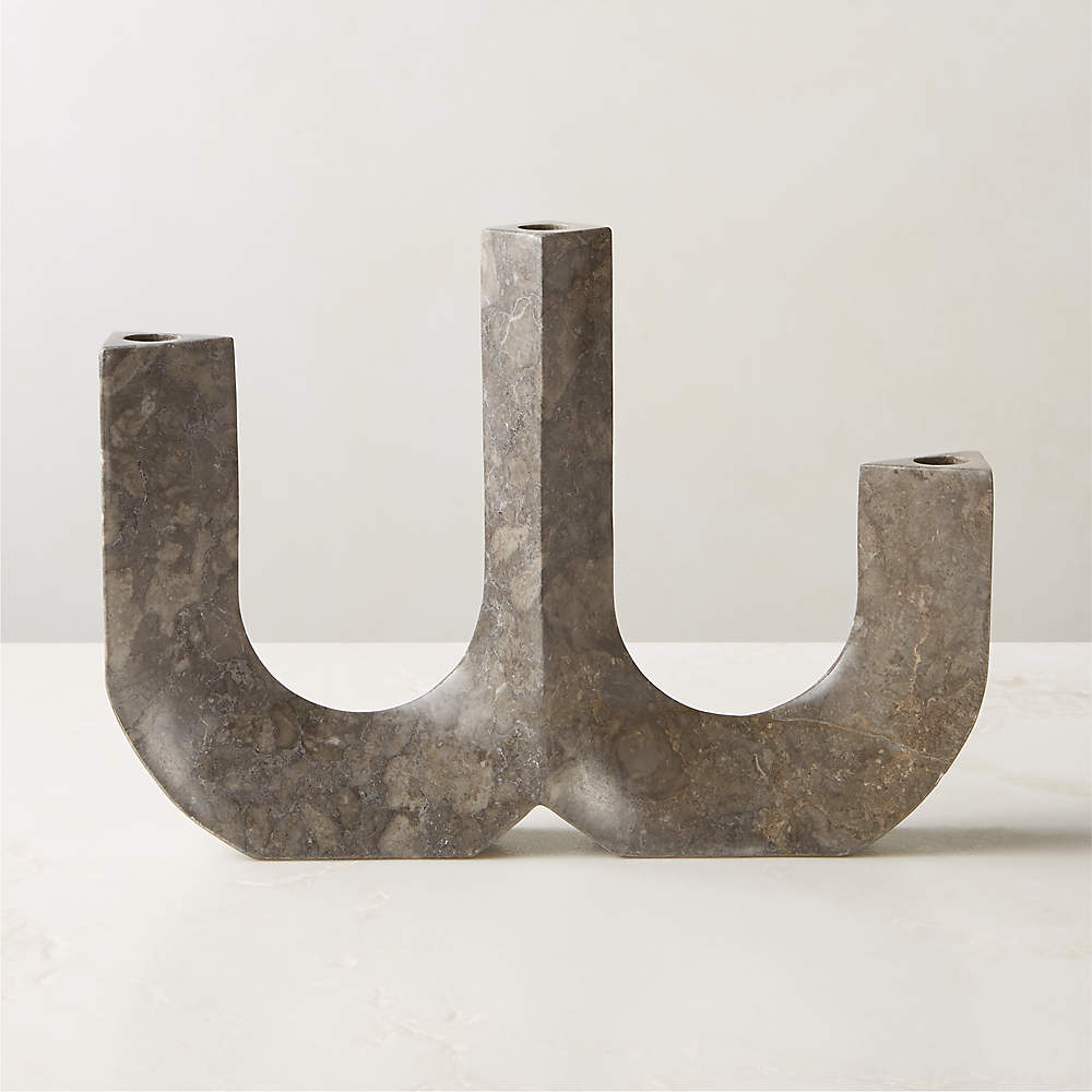 Emory Silver Taper Candle Holder