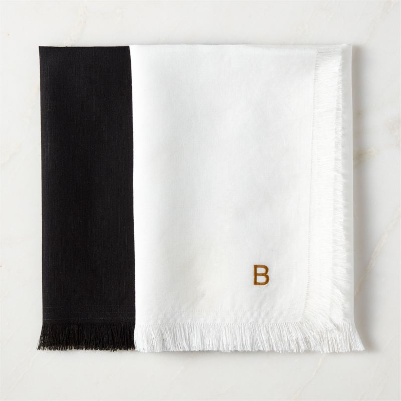 Yico Black Organic Cotton Fringe Napkin - image 5 of 7