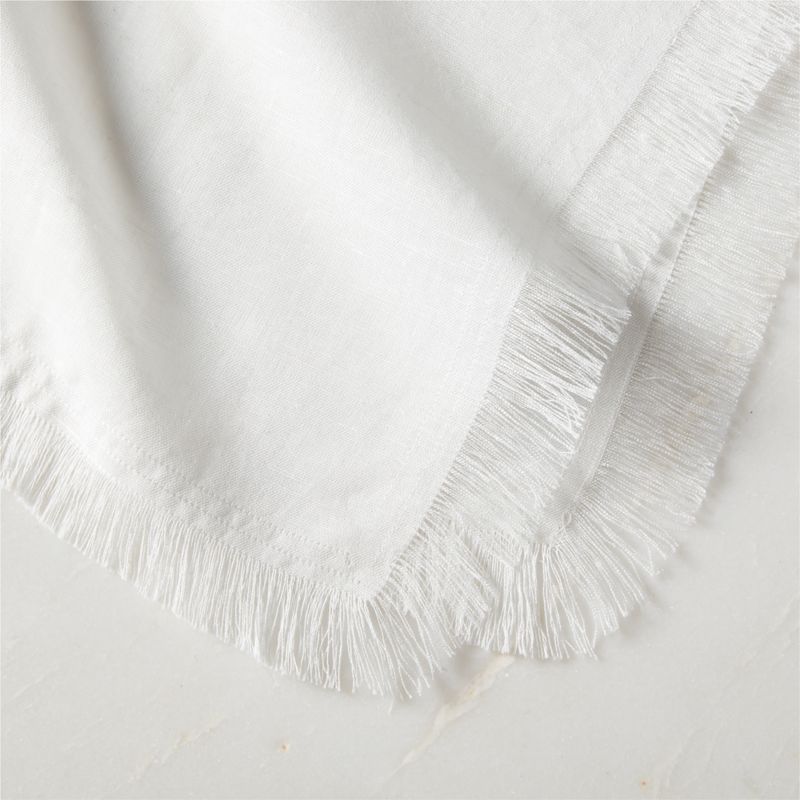 Yico White Organic Cotton Fringe Napkin - image 3 of 10