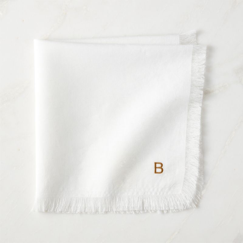 Yico White Organic Cotton Fringe Napkin - image 1 of 10