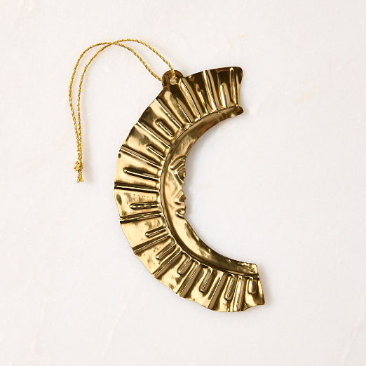 Yuletide Revelry Brass Moon Icon Gift Tie on