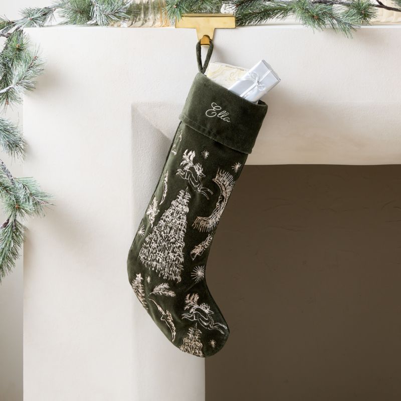 Yuletide Revelry Green Icon Christmas Stocking - image 2 of 4