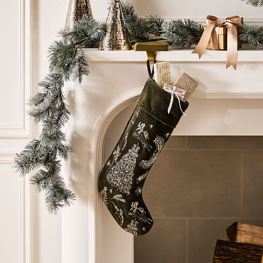 Yuletide Revelry Green Icon Christmas Stocking